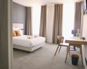 photo d'une chambre single dans notre hôtel 4 étoiles à Lyon Le Phénix